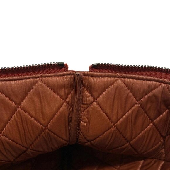 Auth CHANEL Boy Chanel / Matelasse Red Calfskin Clutch Bag - Picture 10 of 16